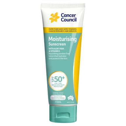 Cancer Council Moisturising Sunscreen SPF50+ 110mL