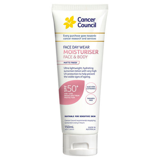 Cancer Council Face & Body Moisturiser SPF50+ 150mL