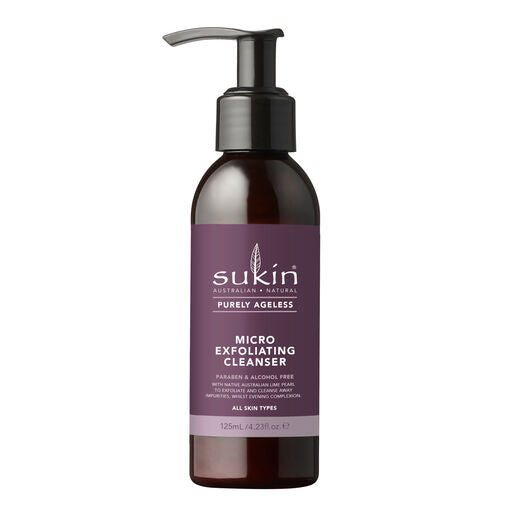 Sukin Purely Ageless Micro-Exfoliating Cleanser 125mL Pump