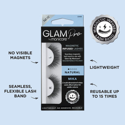 Glam by Manicare Pro Magnetic Infused Lashes Mika