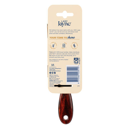 Lady Jayne Purse Sized 100% Boar Bristle Pad Brush