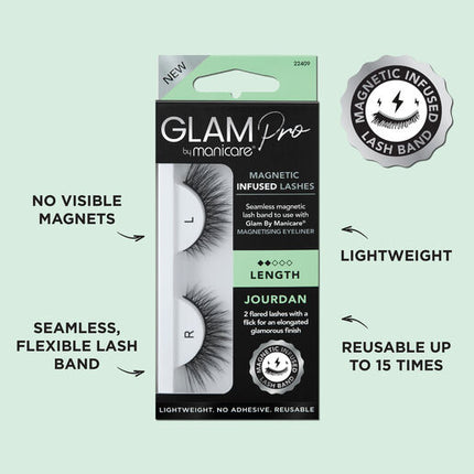 Glam by Manicare Pro Magnetic Infused Lashes Jourdan