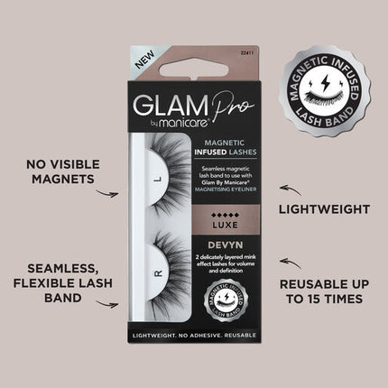 Glam by Manicare Pro Magnetic Infused Lashes Devyn