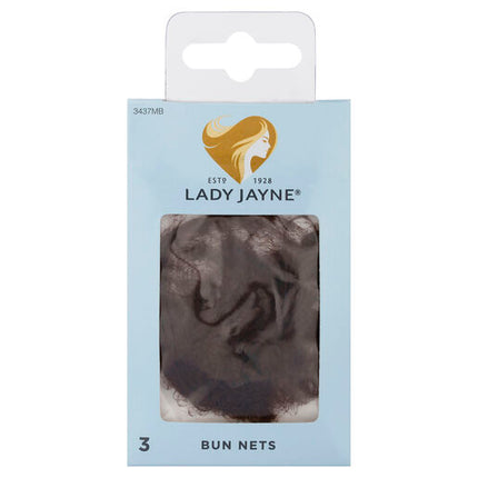 Lady Jayne Mid Brown Bun Nets 3 Pack