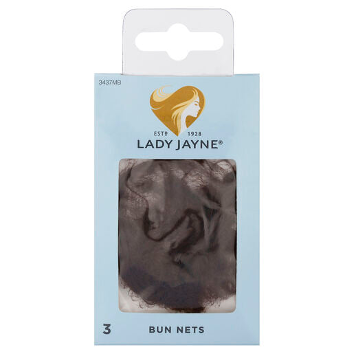 Lady Jayne Mid Brown Bun Nets 3 Pack