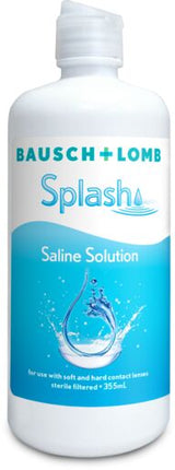 Bausch & Lomb Splash Saline Solution 355ml