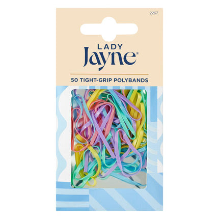 Lady Jayne Pastel Snagless Elastomer Elastics 50 Pack
