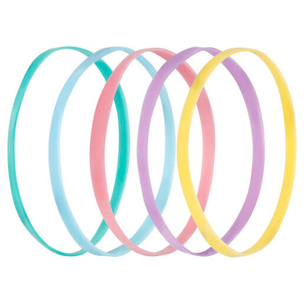 Lady Jayne Pastel Snagless Elastomer Elastics 50 Pack