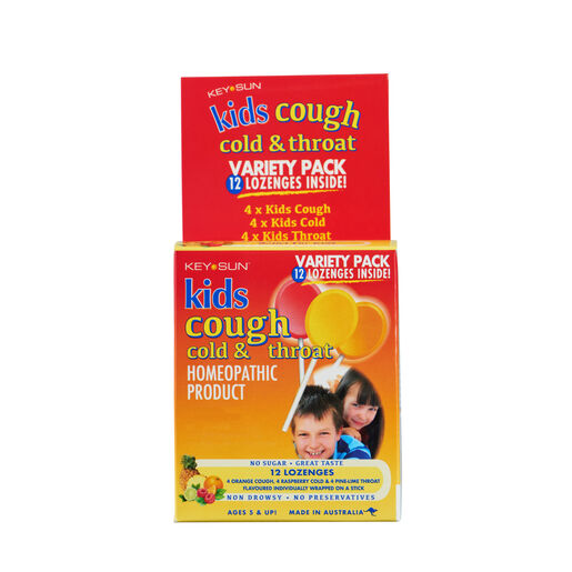 Kids Cough Cold & Throat Variety Pack 12 Lozenges