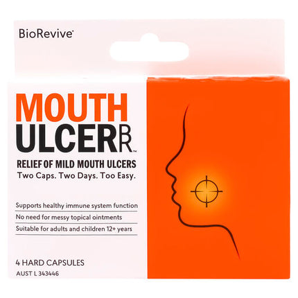 BioRevive MouthUlcer Mouth Ulcer Relief 4 Capsules