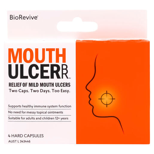 BioRevive MouthUlcer Mouth Ulcer Relief 4 Capsules