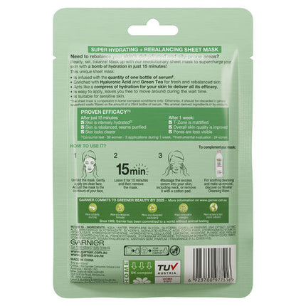 Garnier SkinActive Hydra Bomb Tissue Face Mask Green Tea