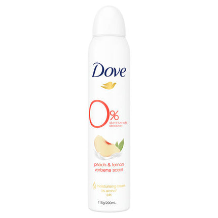 Dove Antiperspirant Deodorant Zero Aluminium Peach & Lemon Verbena 200ml
