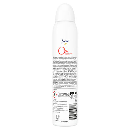 Dove Antiperspirant Deodorant Zero Aluminium Peach & Lemon Verbena 200ml