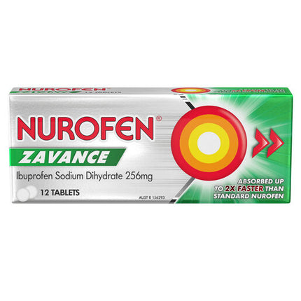 Nurofen Zavance 256mg Ibuprofen 12 Caplets