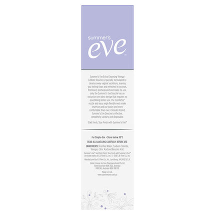 Summer's Eve Extra Cleansing Douche With Vinegar & Water 133ml