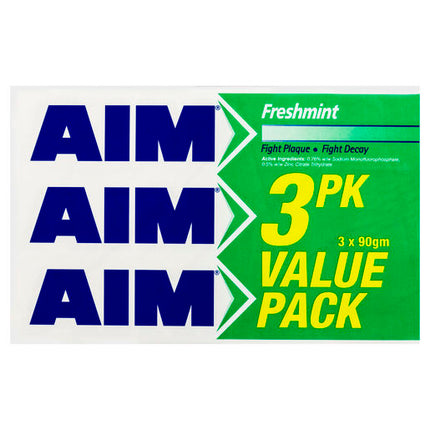 Aim Toothpaste Freshmint 90g Triple Pack