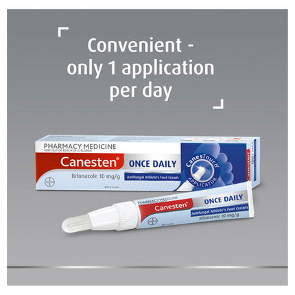Canesten Once Daily Antifungal Athletes Foot Cream with Applicator 15g