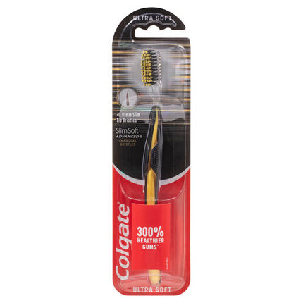 Colgate Slim Soft Advanced Charcoal Toothbrush Ultra Soft