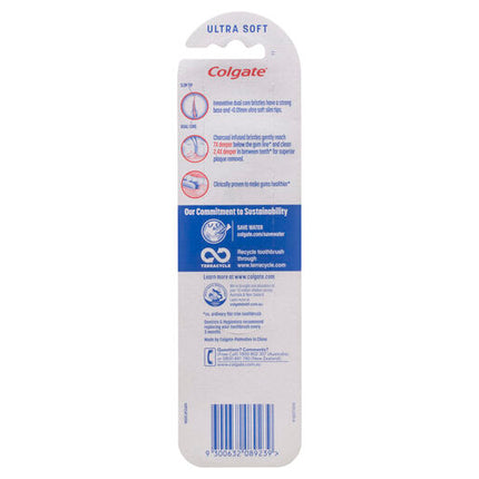 Colgate Slim Soft Advanced Charcoal Toothbrush Ultra Soft