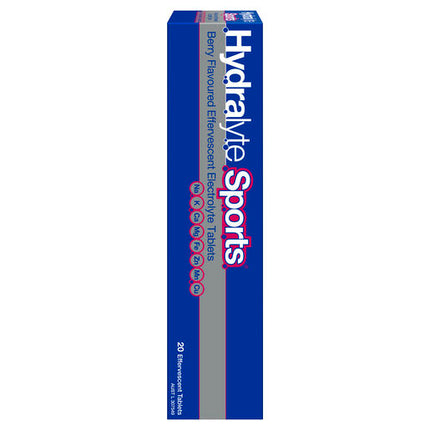 Hydralyte Sports Effervescent Electrolyte Tablets Berry 20 Tablets