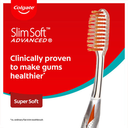 Colgate Slim Soft Advance Toothbrush Ultra Soft 2 Pack
