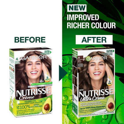 Garnier Nutrisse Hair Colour 4.0 Tamarind Dark Brown