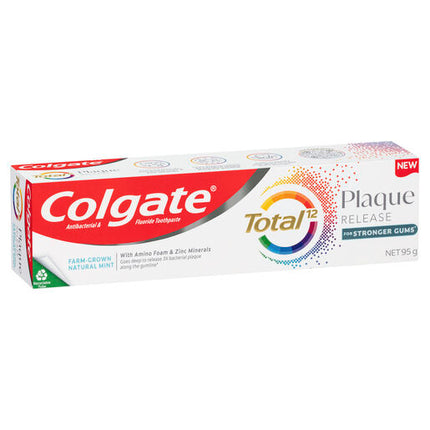 Colgate Toothpaste Total Plaque Release Farm-Grown Mint 95g