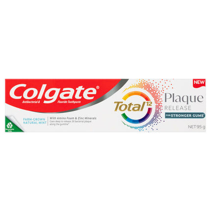 Colgate Toothpaste Total Plaque Release Farm-Grown Mint 95g