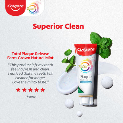 Colgate Toothpaste Total Plaque Release Farm-Grown Mint 95g