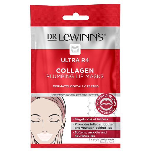 Dr. LeWinn's Ultra R4 Collagen Plumping Lip Masks 3 Pack