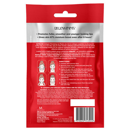 Dr. LeWinn's Ultra R4 Collagen Plumping Lip Masks 3 Pack