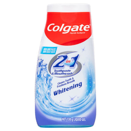 Colgate 2 in 1 Toothpaste & Mouthwash Whitening 130g