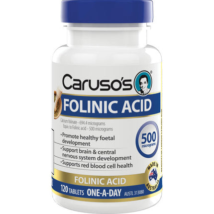 Caruso's Natural Health B9 Folinic Acid 500mg 120 Tablets