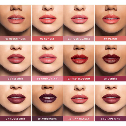 Nude by Nature Creamy Matte Lipstick 07 Red Blossom