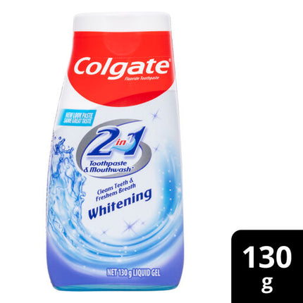 Colgate 2 in 1 Toothpaste & Mouthwash Whitening 130g