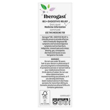 Iberogast IBS + Digestive Relief Clinically Proven Herbal Liquid 50mL