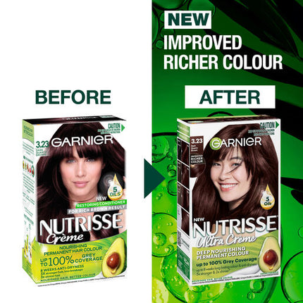 Garnier Nutrisse Hair Colour 3.23 Dark Quartz Brown