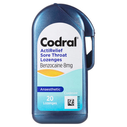 Codral ActiRelief Sore Throat Mint 40 Lozenges