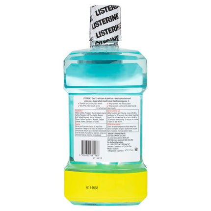 Listerine Zero Alcohol Antibacterial Mouthwash Less Intense Taste Value Pack 1.5L