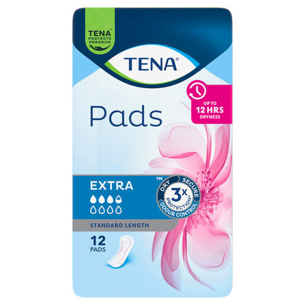 Tena Pads Extra Standard Length 12 Pack