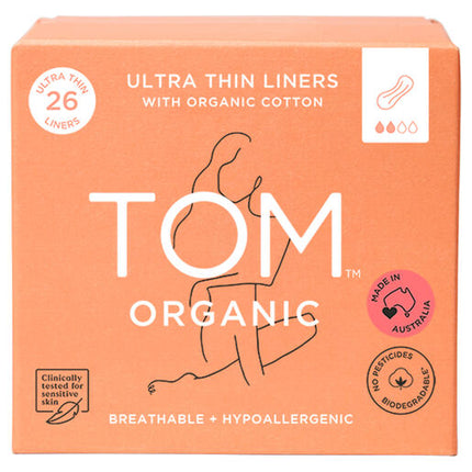 Tom Organic Ultra Thin Liners 26 Pack