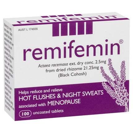 Remifemin Menopause Symptoms Relief 100 Tablets