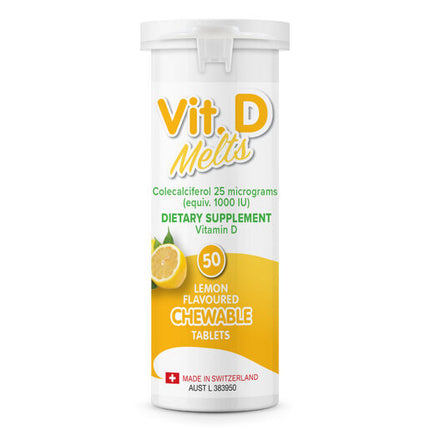 Vitamin D Melts 50 Chewable Tablets