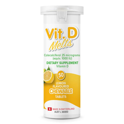 Vitamin D Melts 50 Chewable Tablets