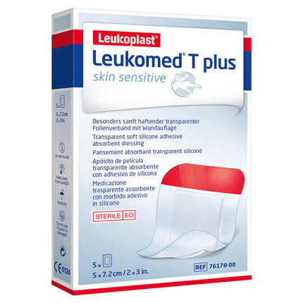 Leukomed T Plus Skin Sensitive 5 x 7.2cm 5 Pack