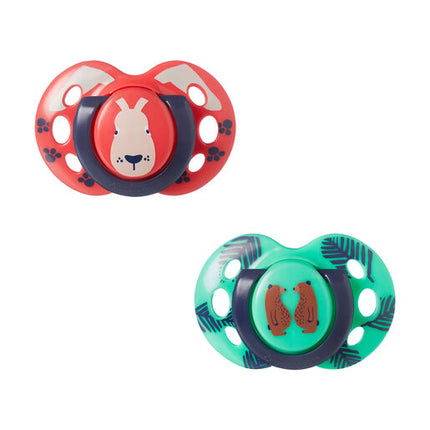 Tommee Tippee Closer To Nature Fun Style Soother 18-36 Months 2 Pack Assorted