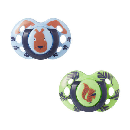 Tommee Tippee Closer To Nature Fun Style Soother 18-36 Months 2 Pack Assorted
