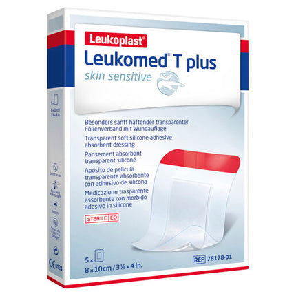 Leukomed T Plus Skin Sensitive 8 x 10cm 5 Pack