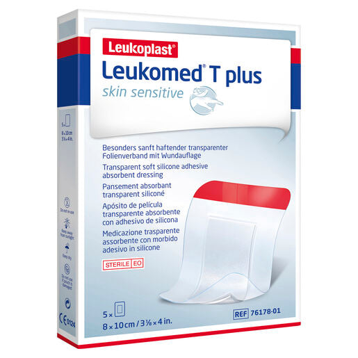 Leukomed T Plus Skin Sensitive 8 x 10cm 5 Pack